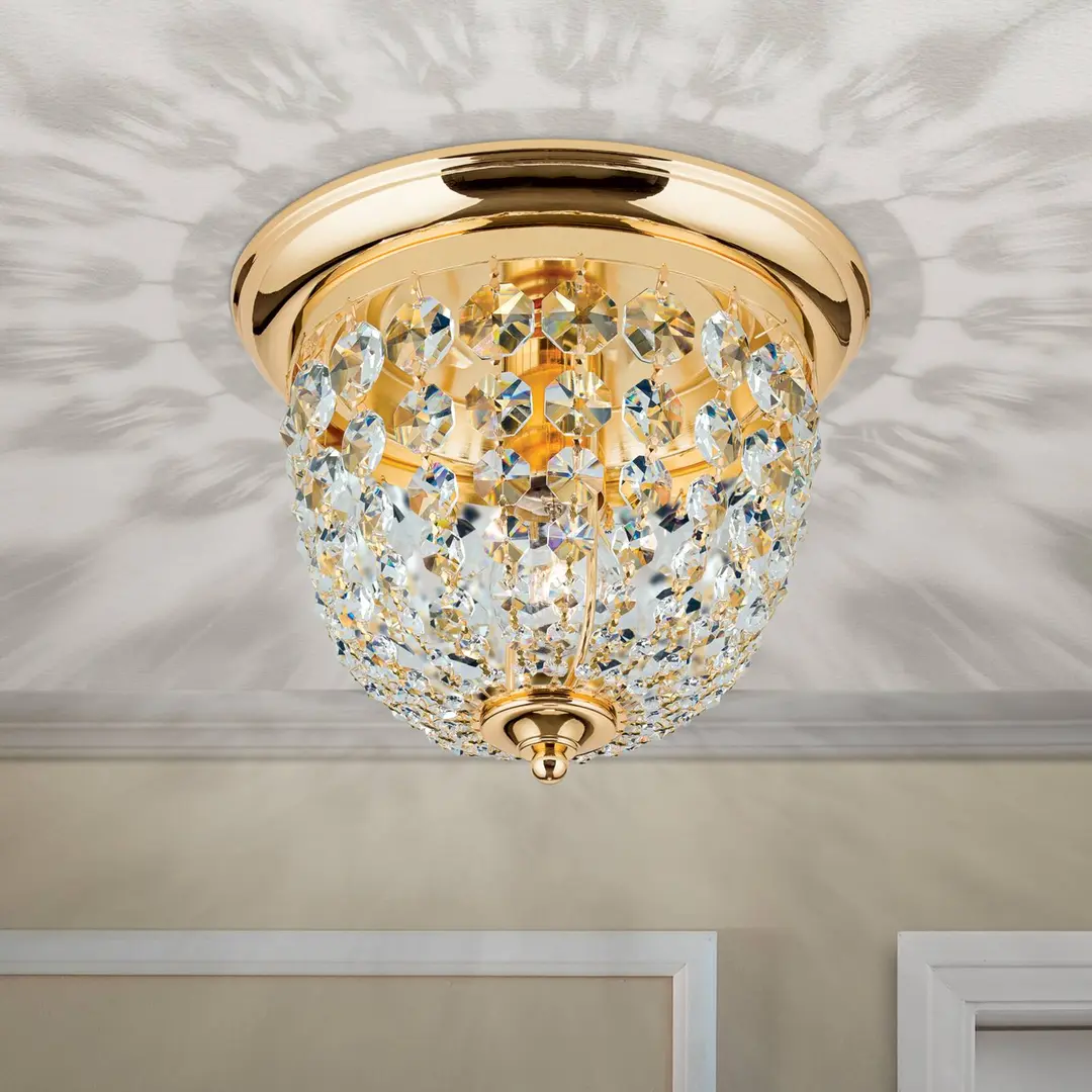Orion Deckenleuchte Plafond, gold/transparent, Ø 26 cm
