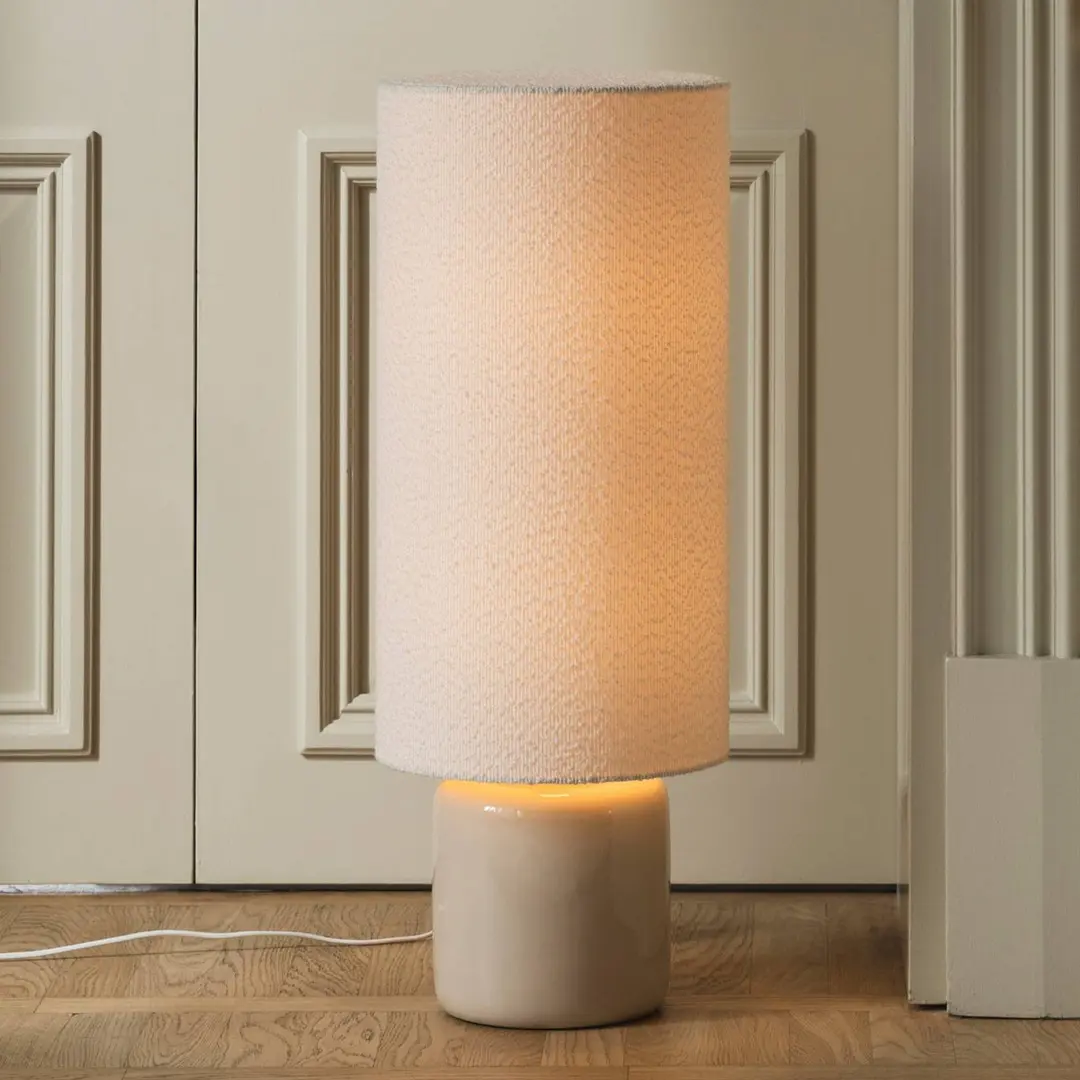 Globen Lighting Stehleuchte Florian, weiß/beige, Höhe 80 cm