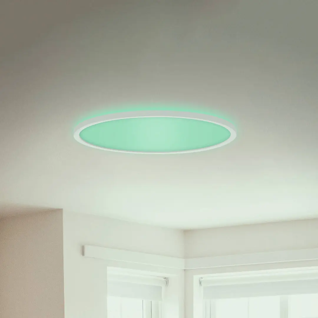 Briloner LED-Panel Slim rund RGBW Effekt Ø42cm weiß