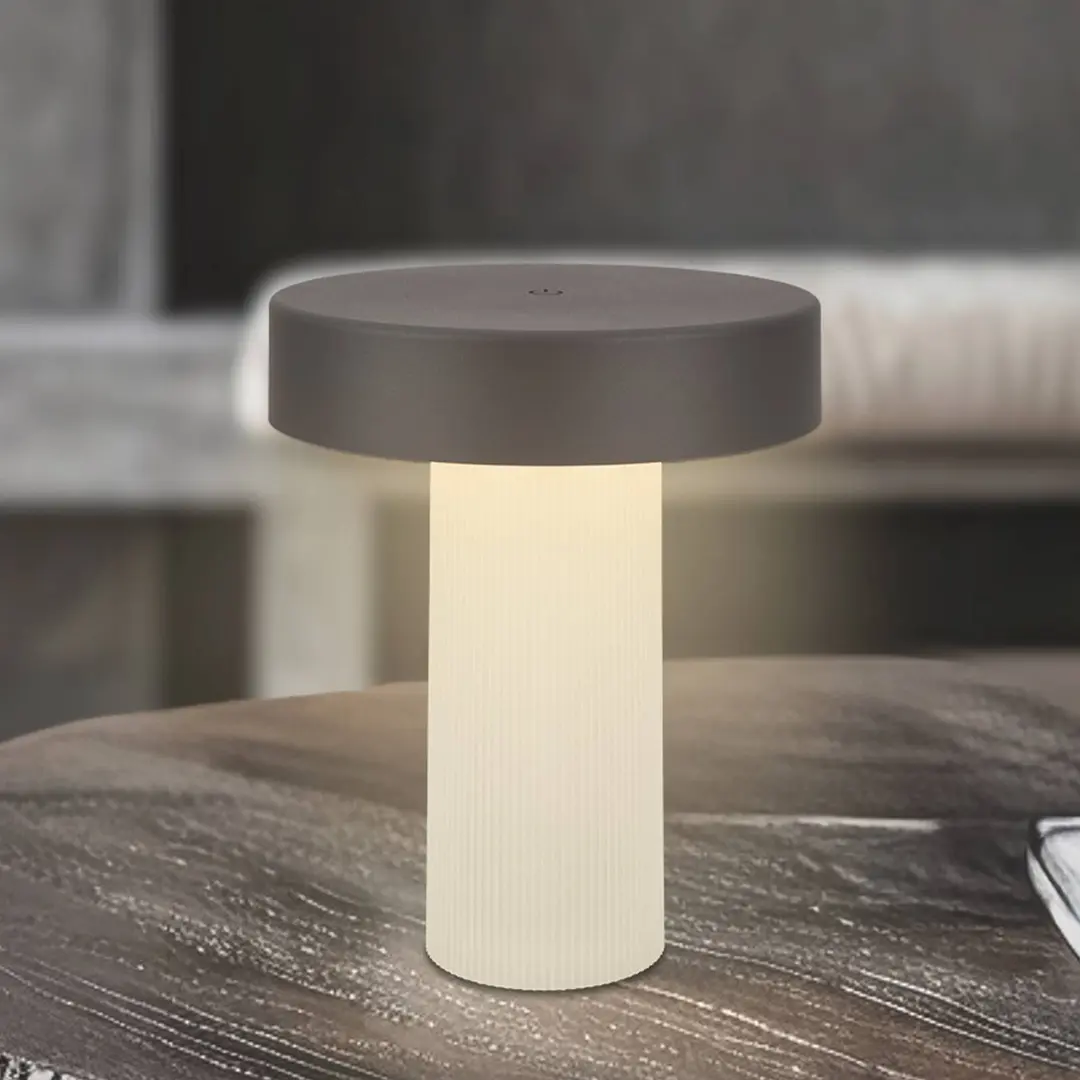 Briloner LED-Akku-Tischleuchte Bito, anthrazit/weiß, Höhe 20 cm, IP44