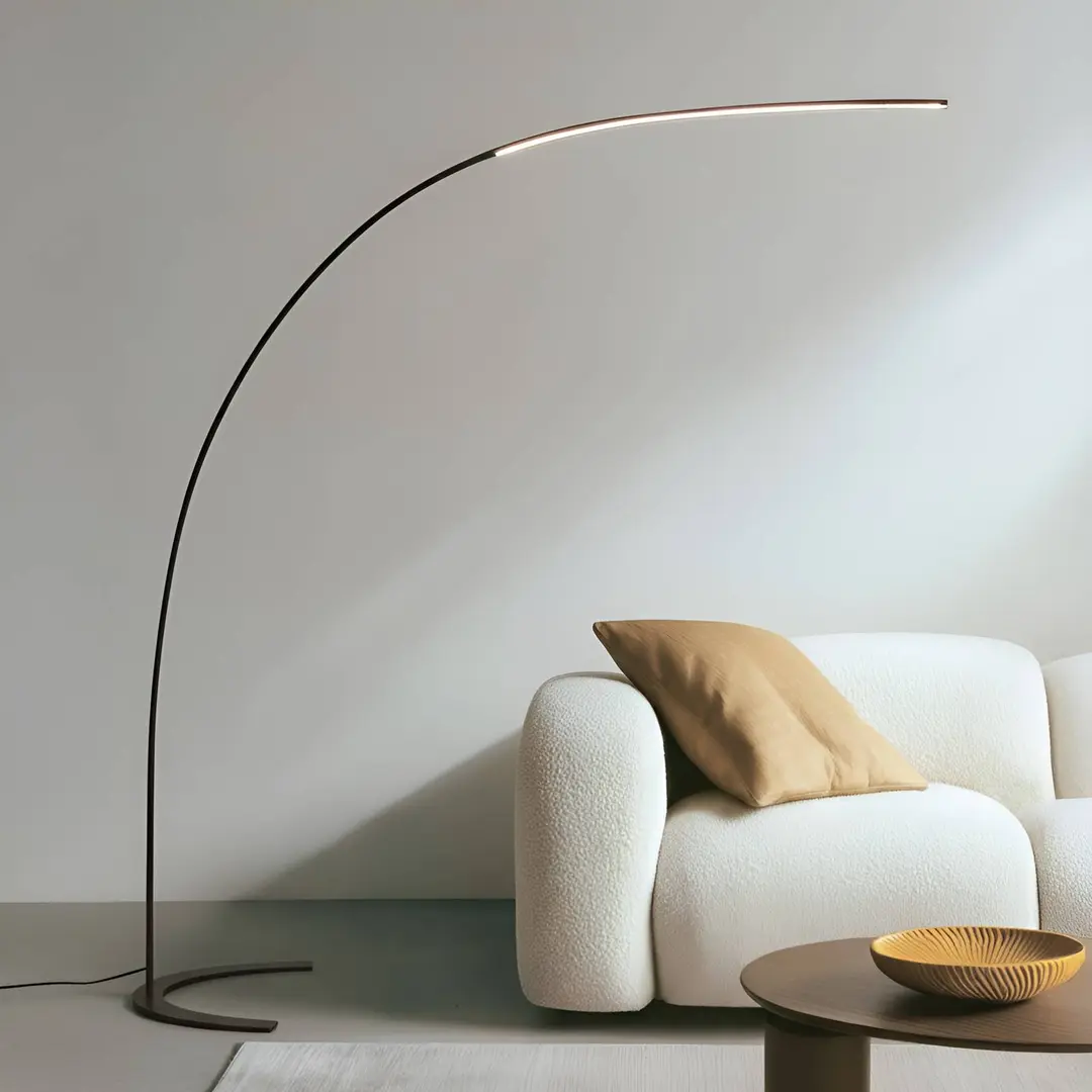 Lindby LED-Stehleuchte Danua, schwarz, Metall, Höhe 200 cm