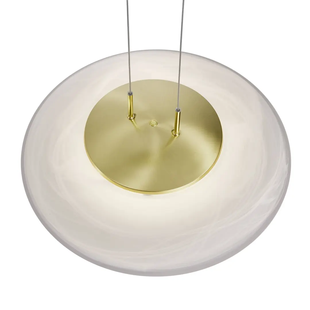 HELL LED-Pendelleuchte Findus, messing matt/blank