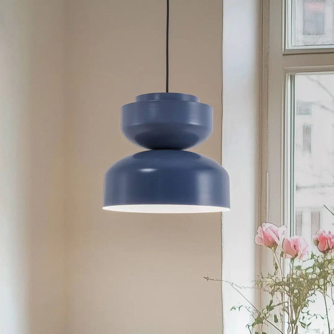 ALDEX Hängeleuchte Dalia, blau, Metallschirm, 30 cm