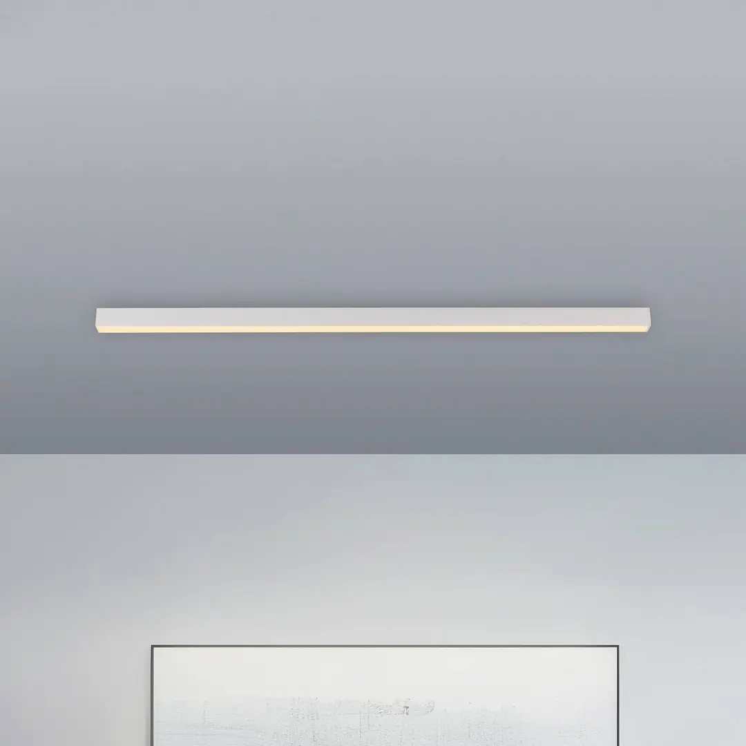 PURE LED-Deckenlampe Lines, weiß, 110 cm, CCT, Fernbedienung