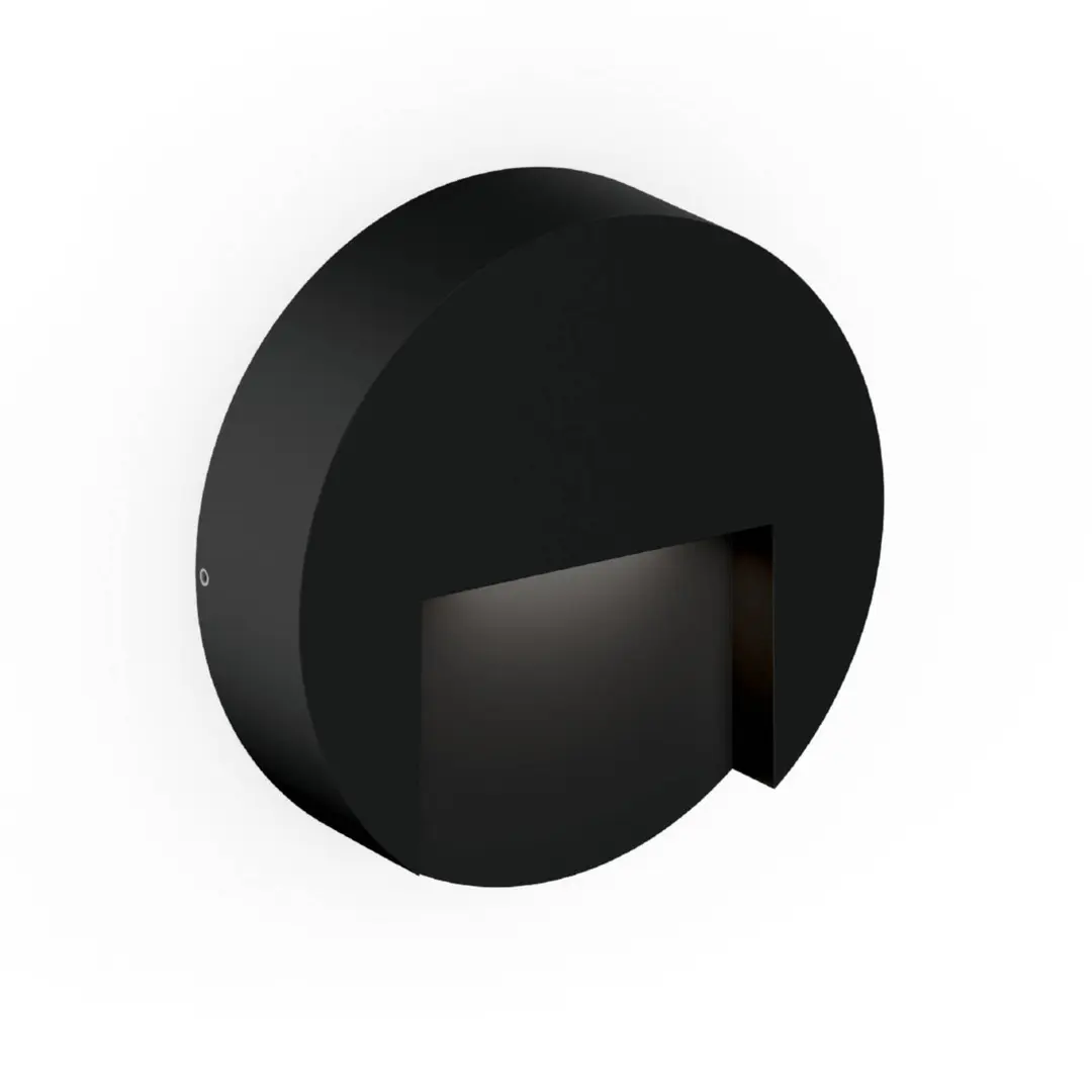 Wever & Ducré Lighting WEVER & DUCRÉ LED-Außenwandlampe Reto Round 1.3 schwarz matt