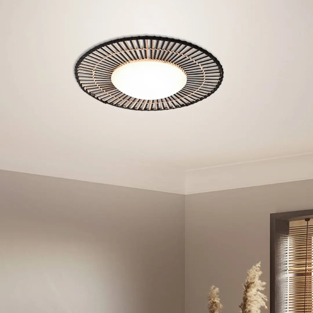 Steinhauer LED-Deckenleuchte Aura, Bambus