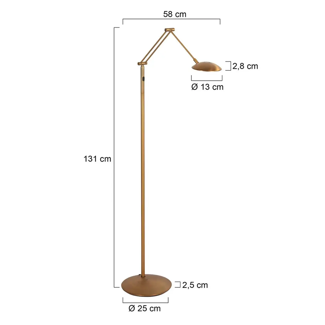 Steinhauer LED-Stehlampe Daphne 2, 1-fl., bronze, CCT, Fernbedienung