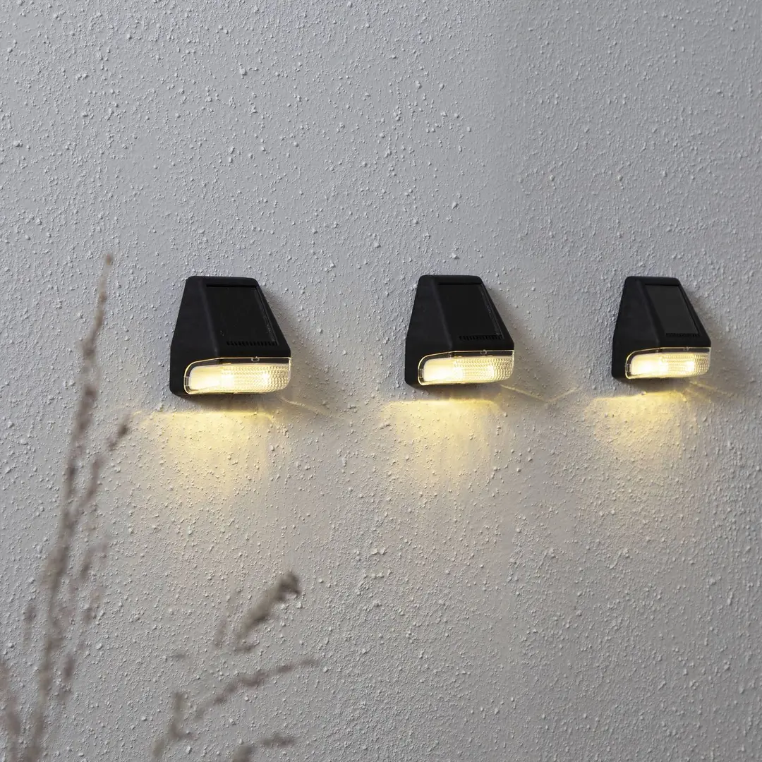STAR TRADING LED-Solarwandleuchte Wally Mini im 3er-Set