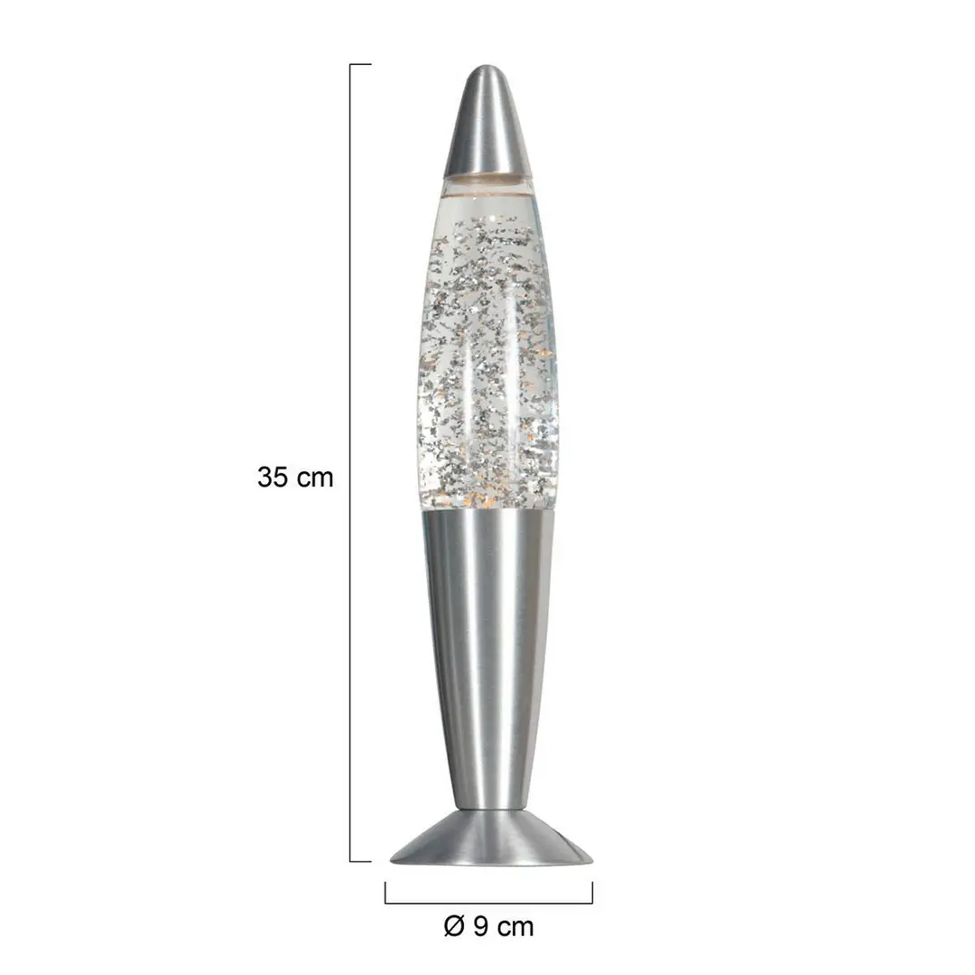 Steinhauer Tischlampe Volcan 4187, stahl, Glittereffekt, E14