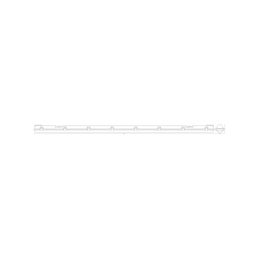 OSRAM Feuchtraumlampe SUBMARINE, 156 cm, Sensor, grau, IP65