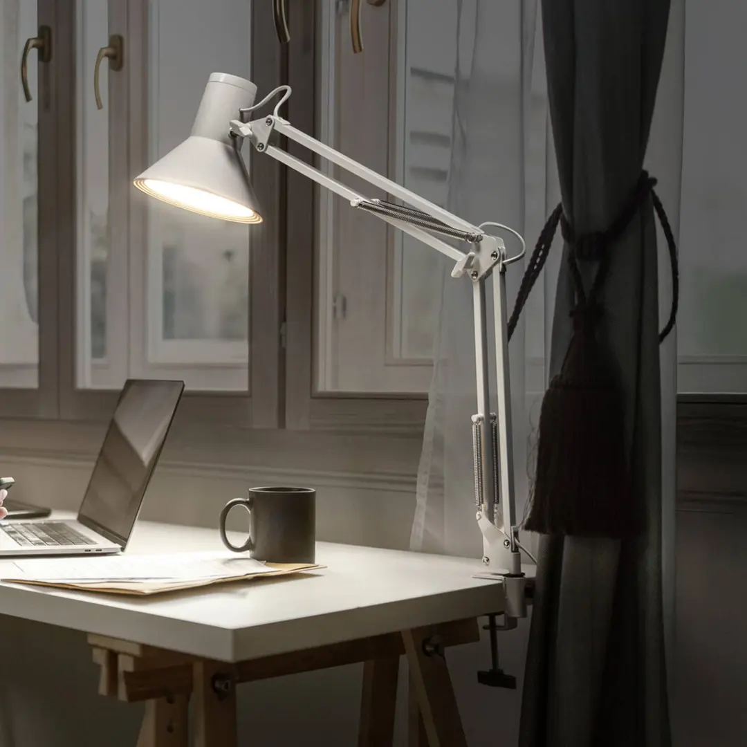 OSRAM LED-Klemmleuchte Office Line Desk Retro, weiß, 3.000 K