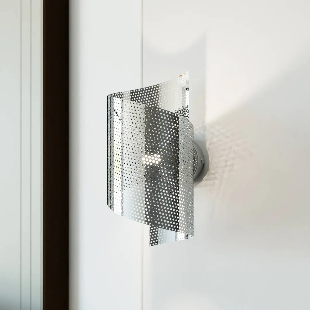 EMIBIG LIGHTING Wandleuchte Spiral, chromfarben, Metall, G9, 29 cm hoch