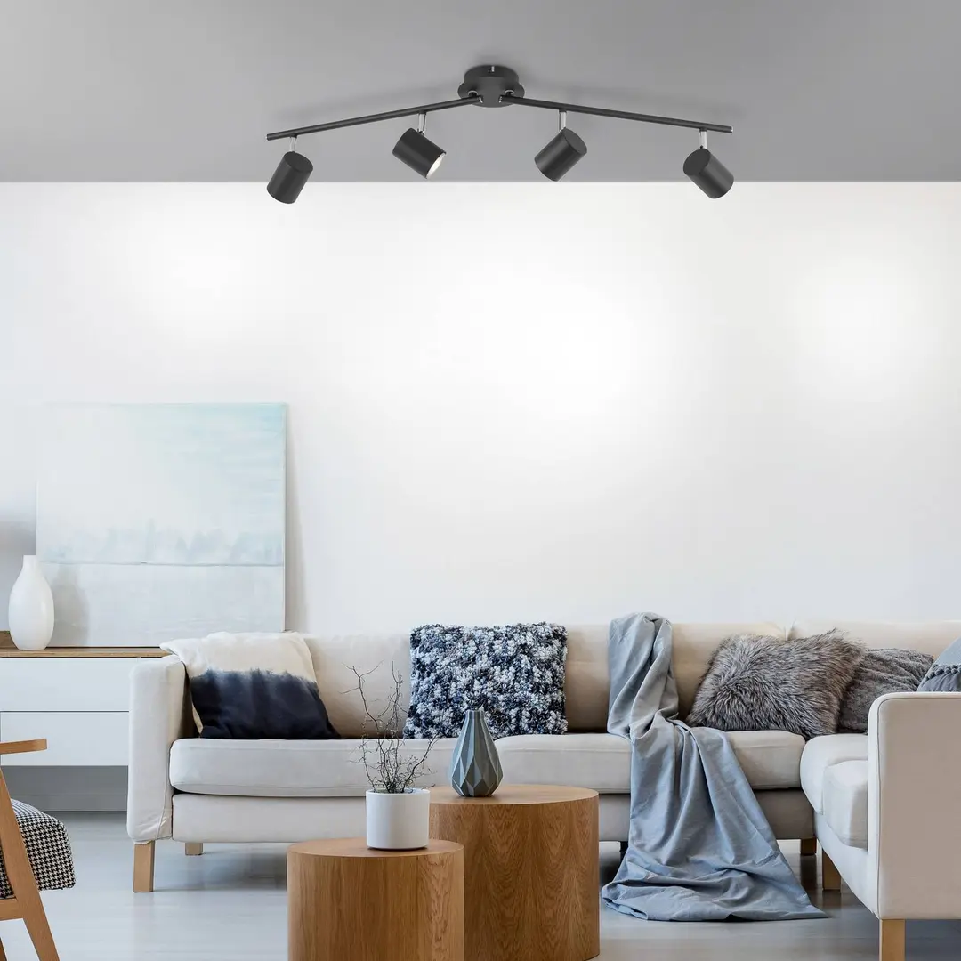 JUST LIGHT. GmbH Deckenstrahler Tarik GU10-LED 4-flammig anthrazit