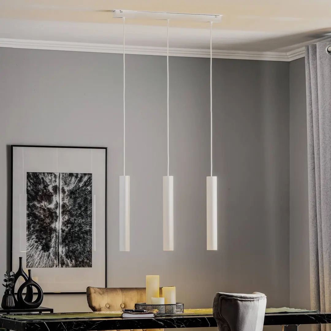 Nowodvorski Lighting Hängeleuchte Eye, dreiflammig, balkenförmig, weiß