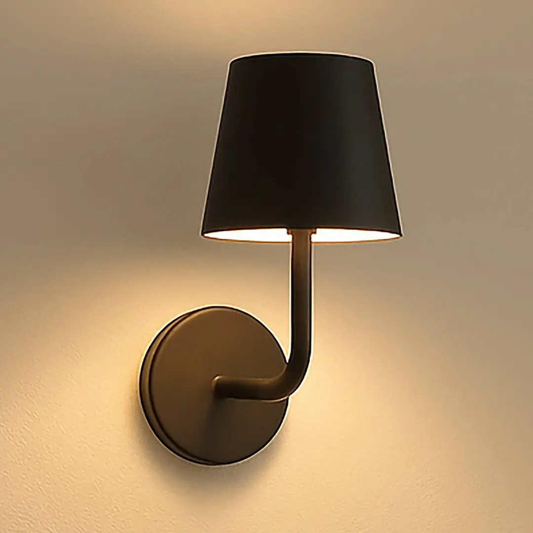 FH Lighting LED-Akku-Wandlampe Magnetic, schwarz, CCT, IP54, dimmbar