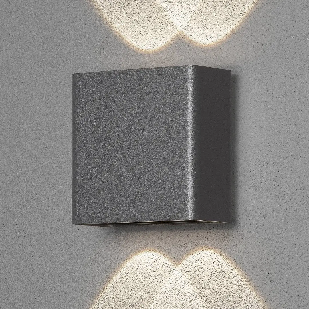 Konstsmide LED-Außenwandleuchte Chieri, 4-flammig, anthrazit