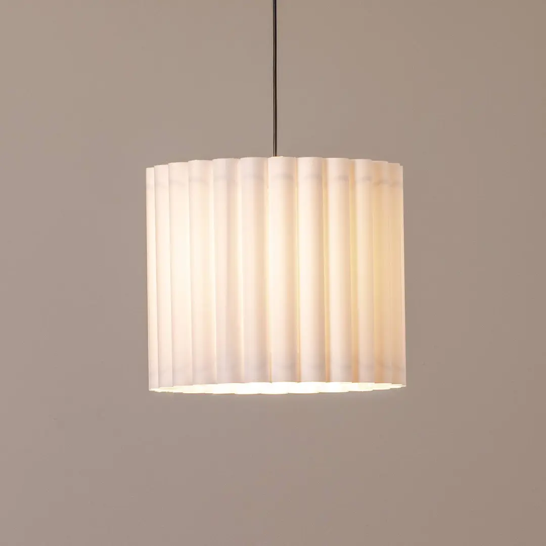 Duolla Hängeleuchte Aria, weiß, Microfaser, E27
