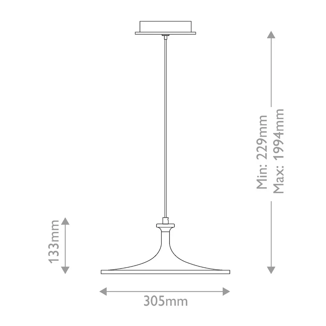ELSTEAD LED-Hängelampe Issa, goldfarben, Ø 31 cm, Metall, dimmbar