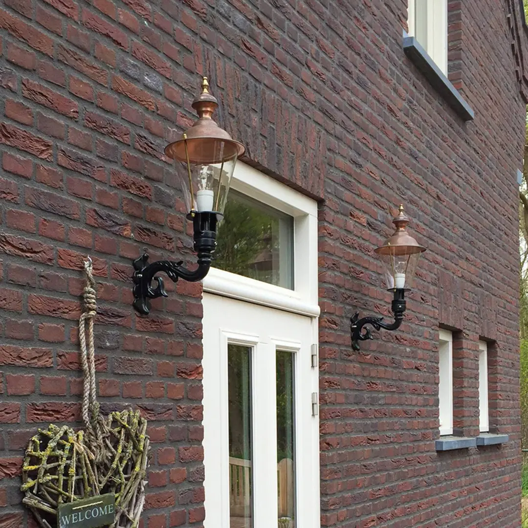 K.S. Verlichting Außenwandleuchte Hoorn, Fassung oben, schwarz