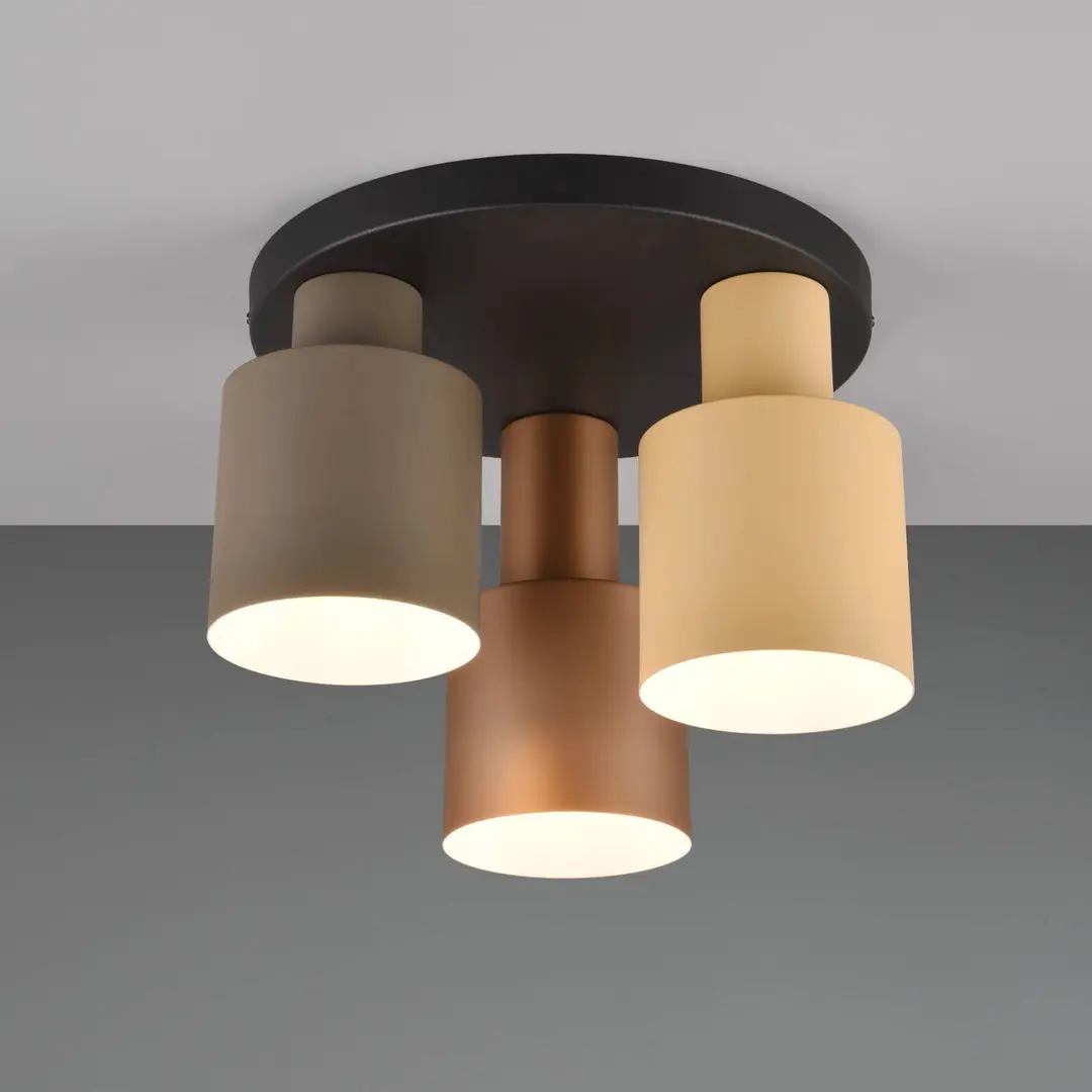 Trio Lighting Deckenleuchte Agudo, multicolor, 3-flammig Rondell