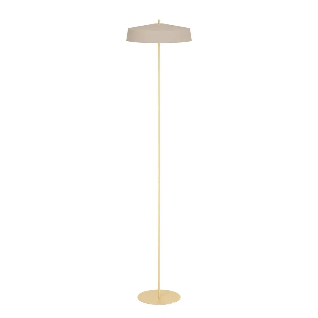 EGLO Stehleuchte Valdiola, sand/messing, Metall, Höhe 160 cm
