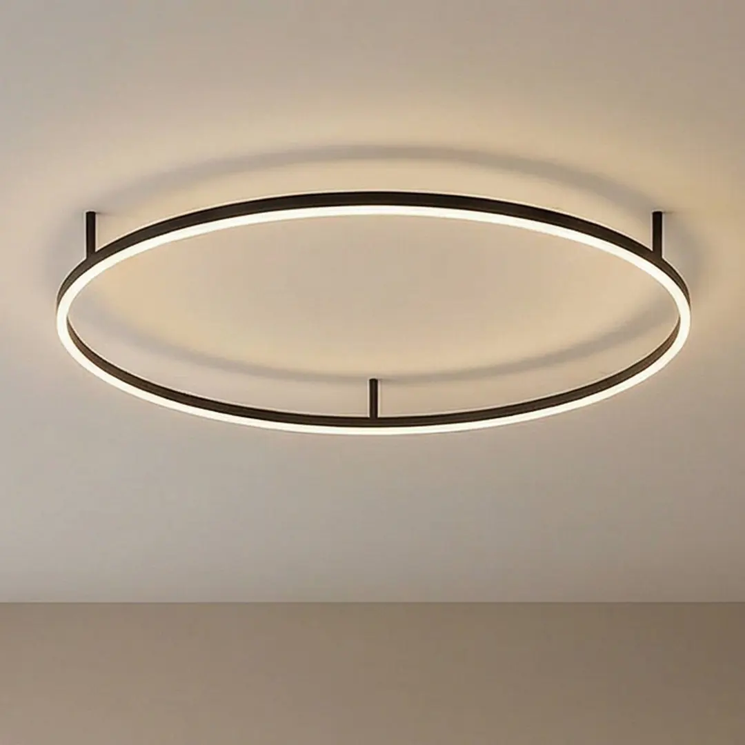 Ideal Lux LED-Deckenlampe Oracle Slim Ø 90 cm schwarz 3.000K