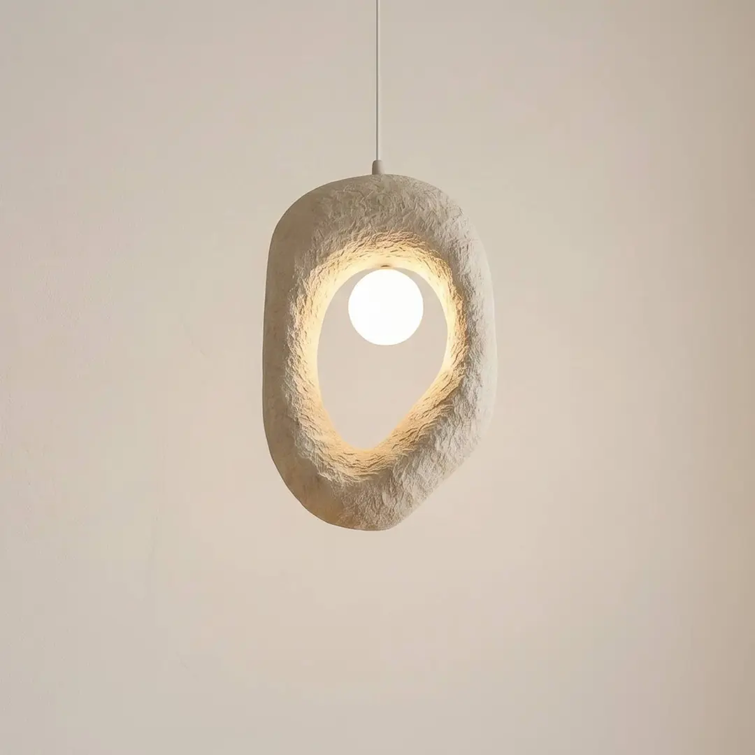Opviq Hängeleuchte Zoga, ecru, 50 x 30 cm, Fiberglas, E27