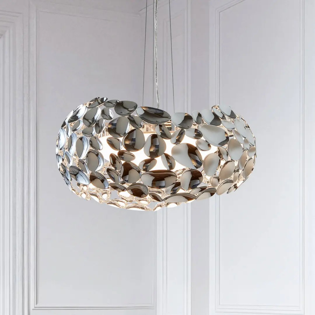 Schuller Valencia LED-Hängeleuchte Narisa Ø 46 cm chrom