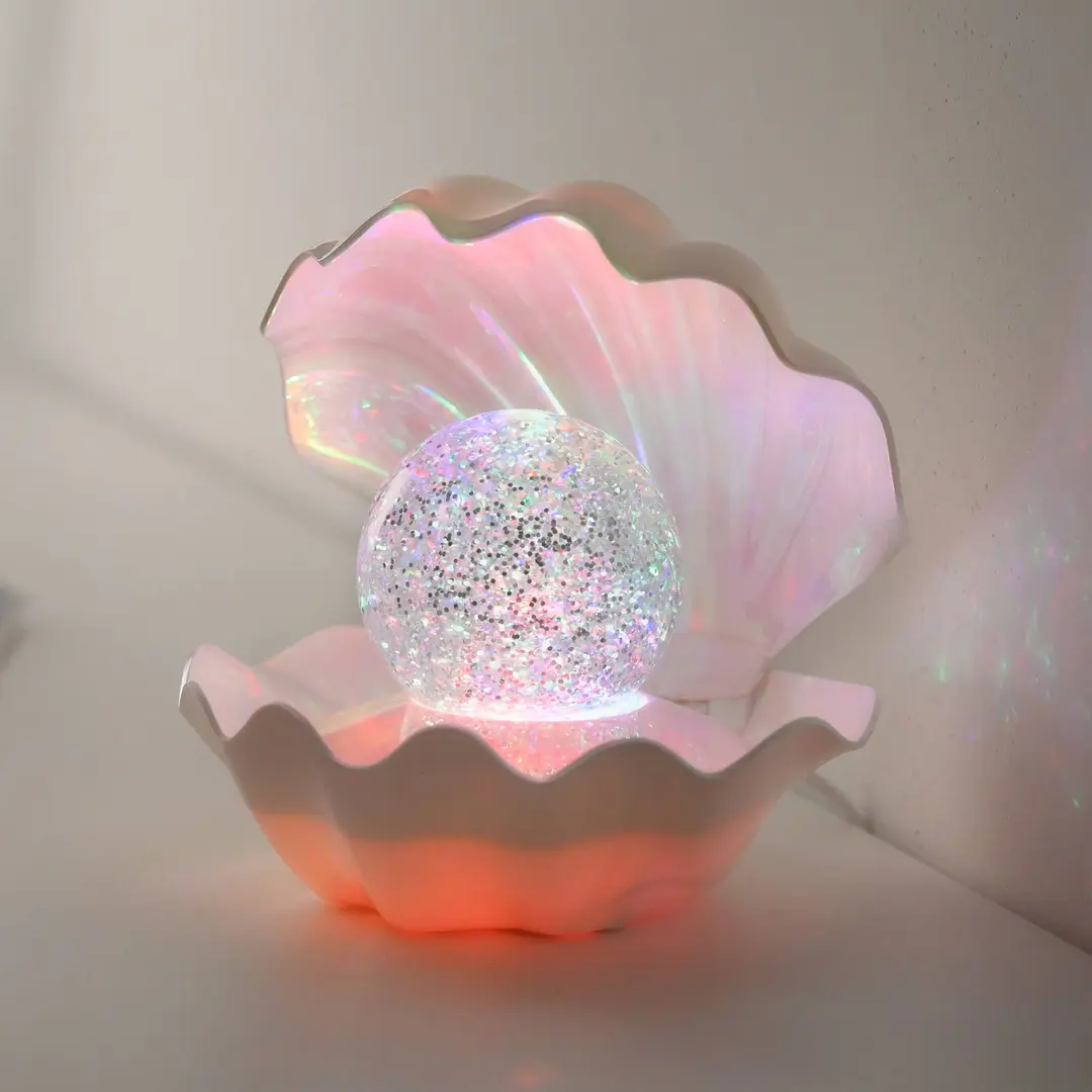 JUST LIGHT. GmbH LED-Tischleuchte Arielle, perlmutt, Batterie oder USB-C, RGB