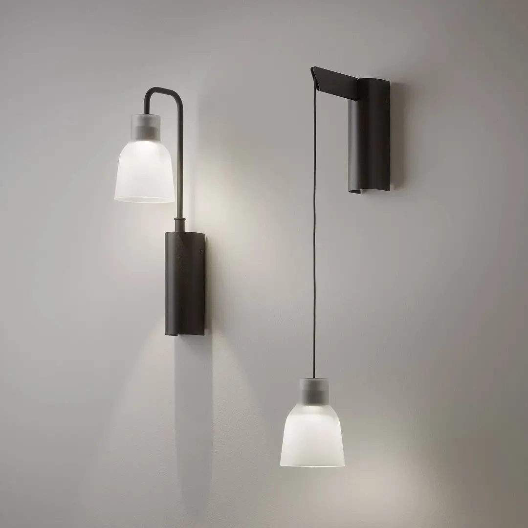 Bover LED-Wandleuchte Drip A/01, Glas gefrostet, 2.700 K