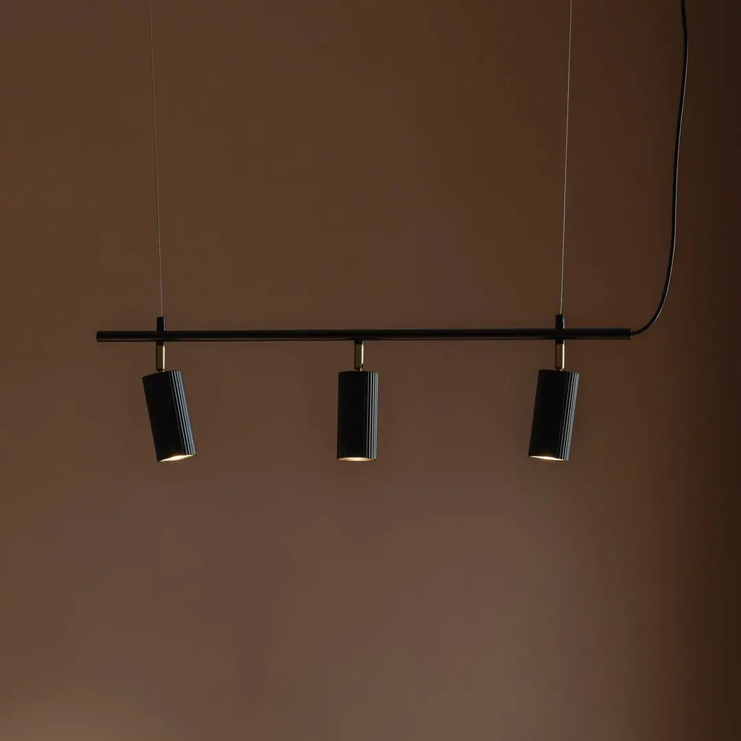 Globen Lighting Pendellampe Hubble 3 schwarz Länge 75 cm 3fl