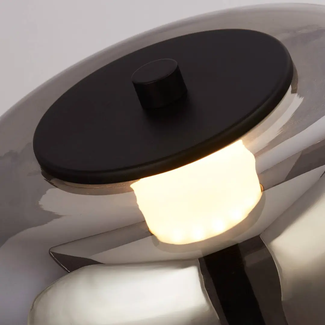 Searchlight LED-Stehleuchte Frisbee mit Glasschirm