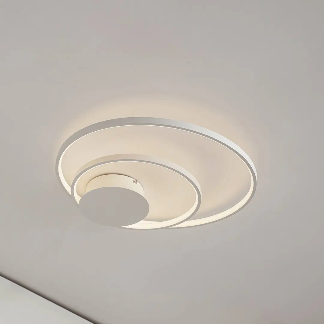 Lindby Nerwin LED-Deckenleuchte, rund, weiß