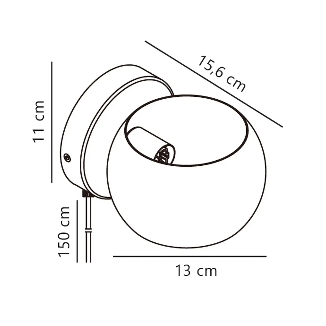 Nordlux Wandleuchte Belir up/down mit Stecker, braun