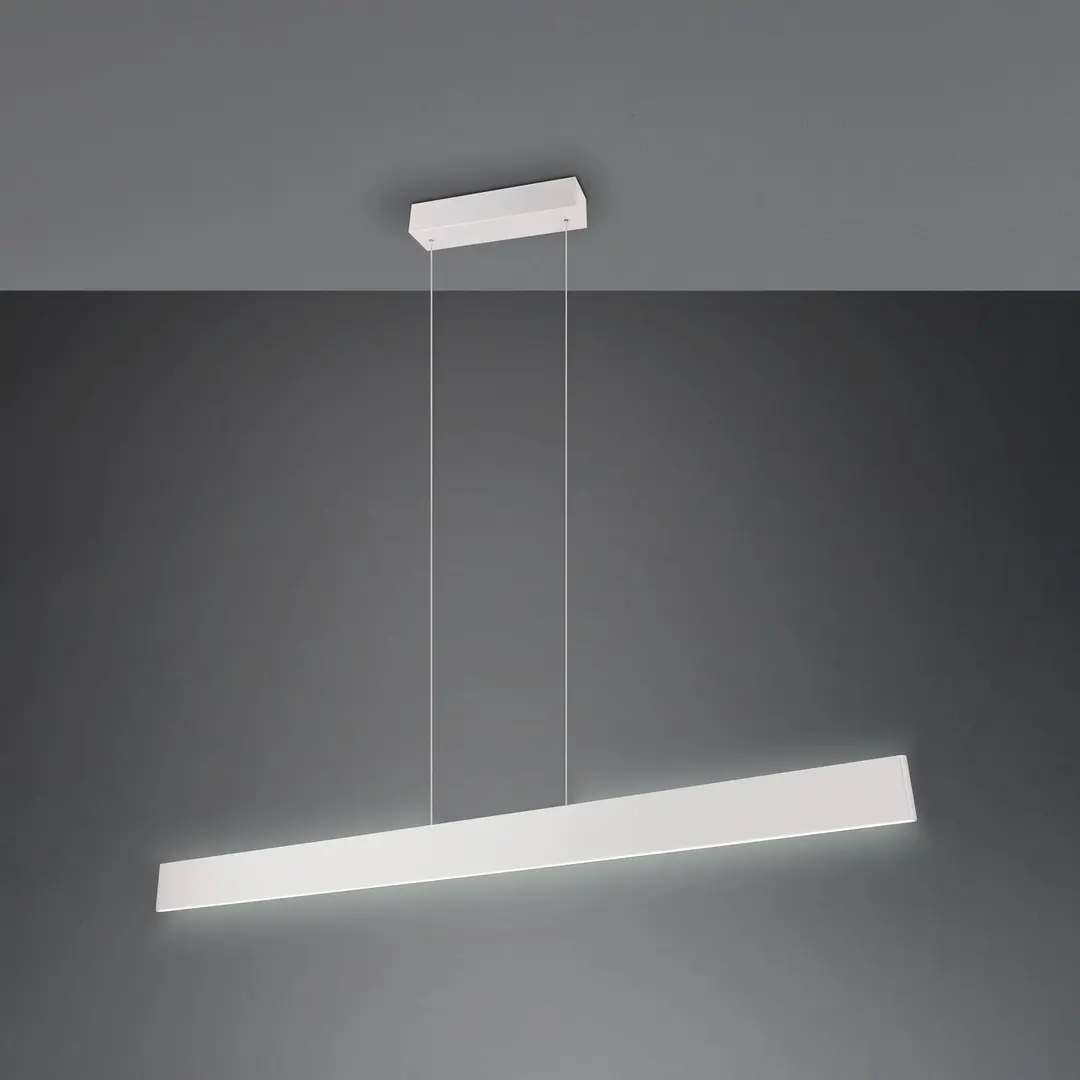 Trio Lighting LED-Hängeleuchte Galway, hellgrau, up/down, CCT, Metall