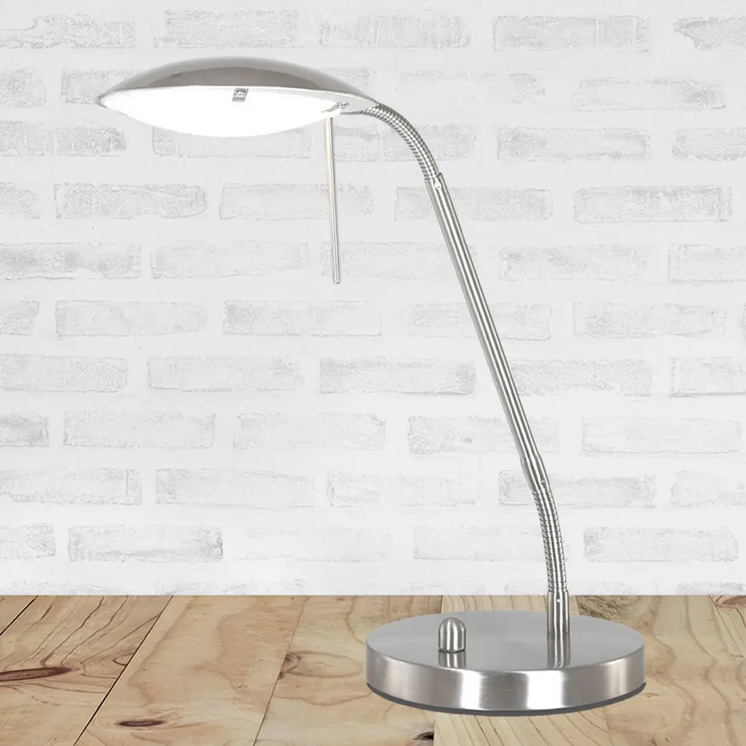 Steinhauer LED-Schreibtischleuchte Eloi, dimmbar, stahl