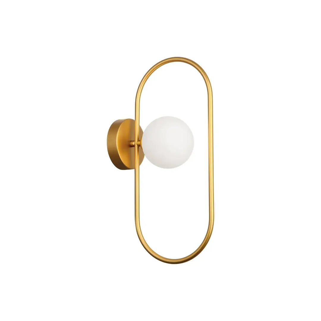 Viokef Wandleuchte Fancy mit Glasschirm, gold