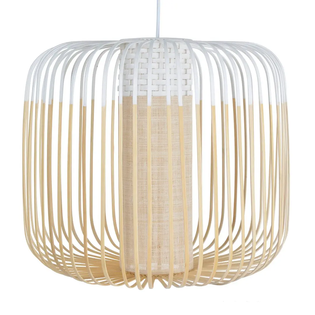 Forestier Pendellampe Bamboo M Pendellampe, Ø 45 cm, weiß