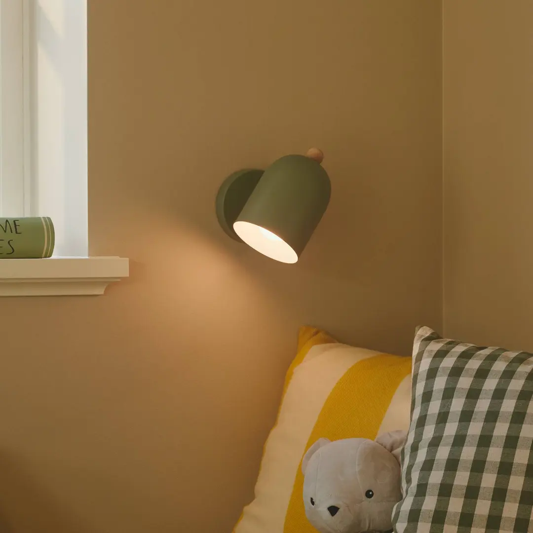 Nordlux Wandleuchte Gaston mit Kabel und Stecker, Metall, grün