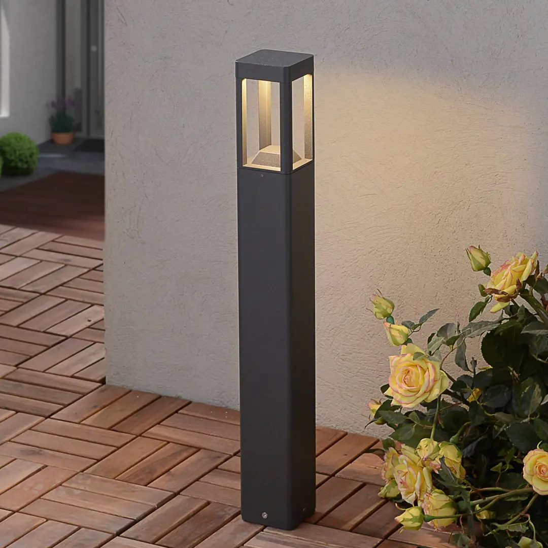 Lucande LED-Wegeleuchte Bernd, 60 cm, anthrazit, Aluminium