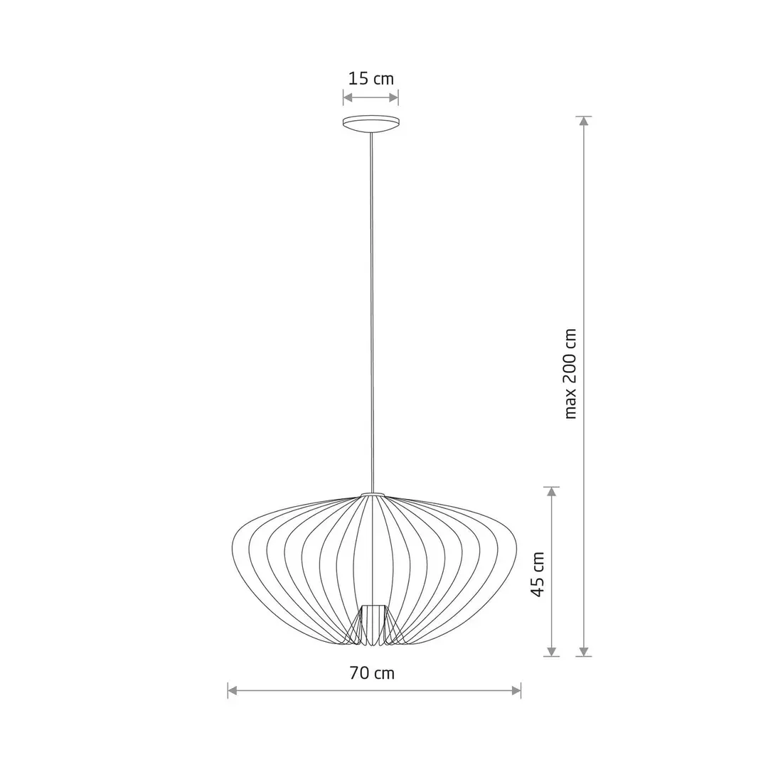 Nowodvorski Lighting Hängeleuchte Pumpkin L, dunkelgrau, Ø 70 cm, Metall, GU10
