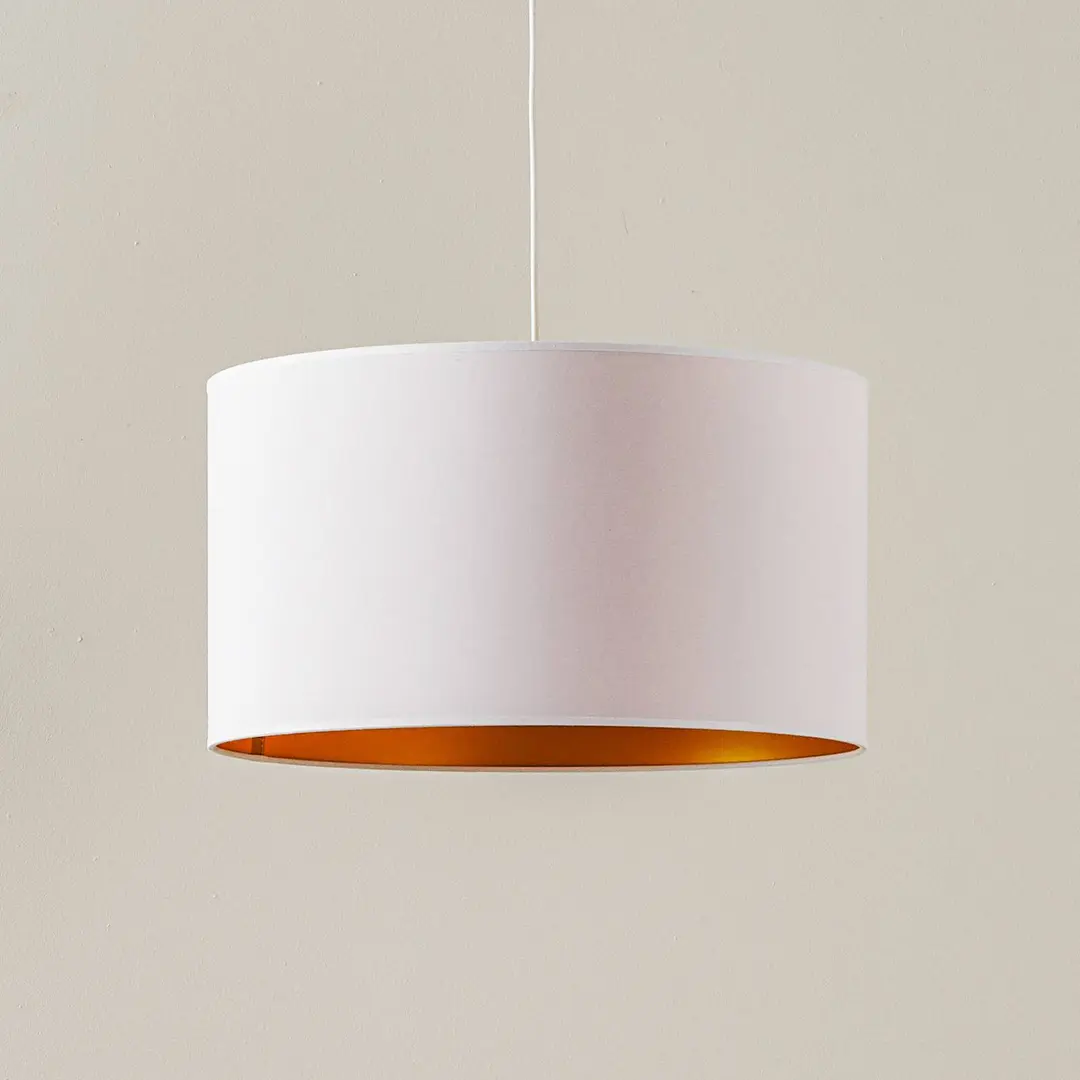 Duolla Hängeleuchte Roller, weiß/gold, Ø 45 cm