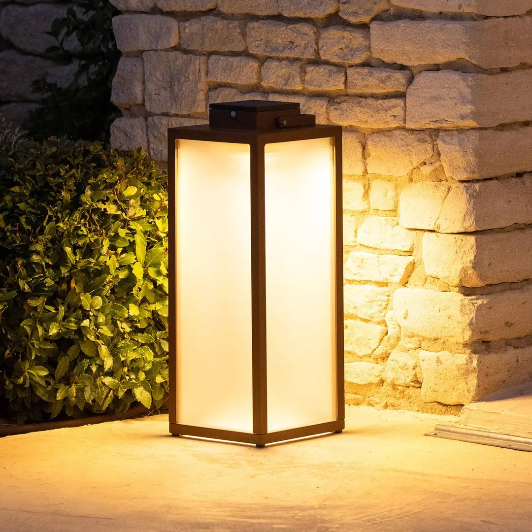 Les Jardins LED-Solarlaterne Tradition, corten, Höhe 65 cm
