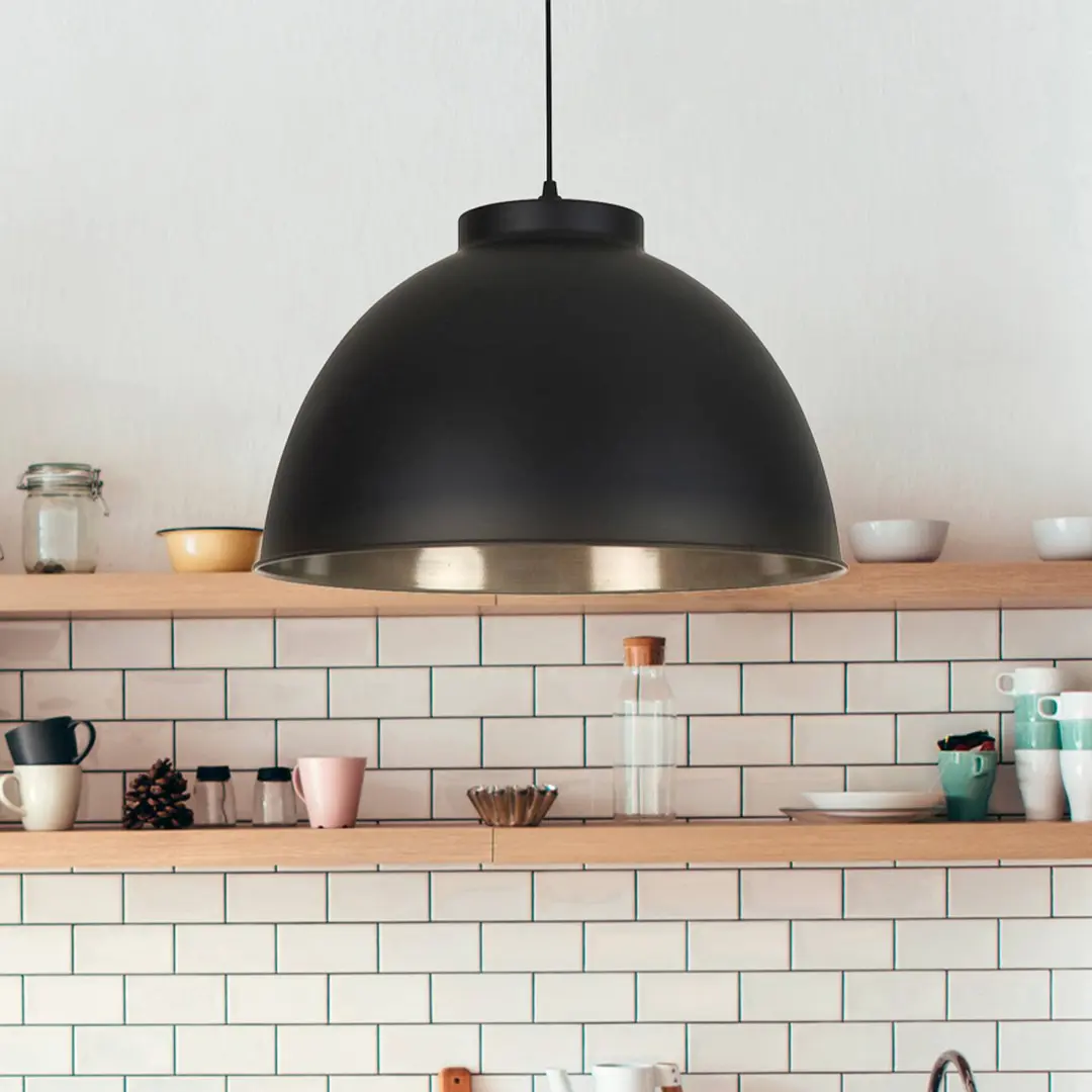 COREP Pendellampe Dock, schwarz matt, Ø 45 cm, Metall
