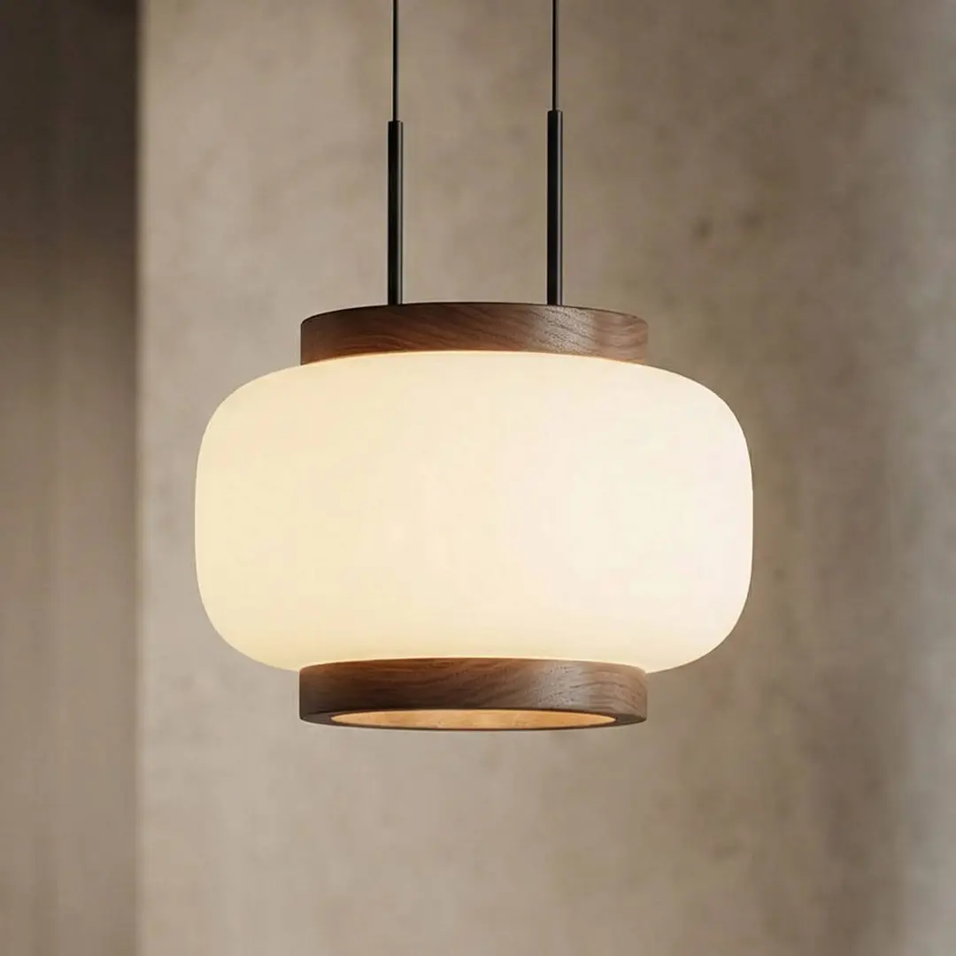 Quitani LED-Hängelampe Shiro, 1-flg., höhenverstellbar, Glas