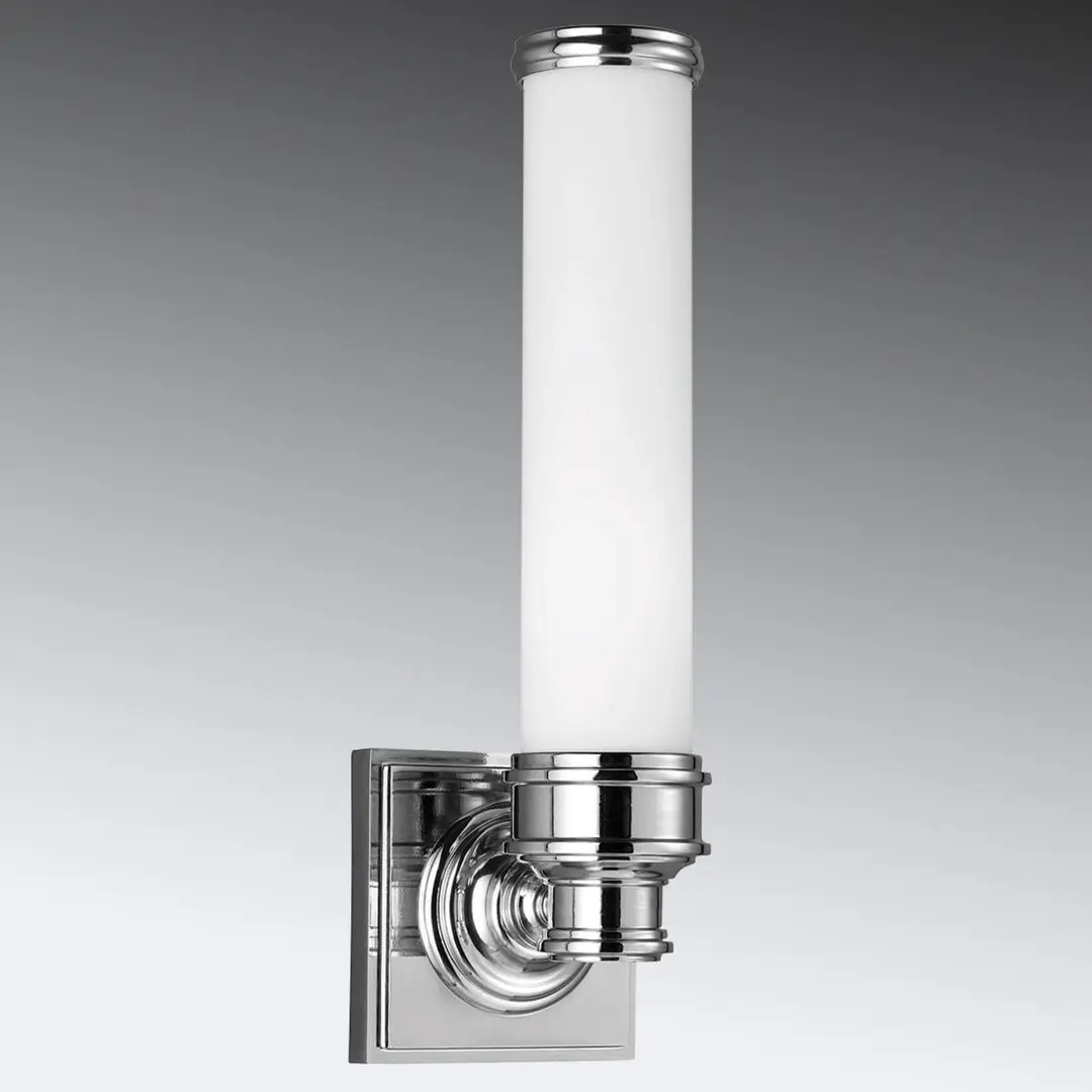 FEISS LED-Wandleuchte Payne, chrom, Höhe 36 cm, IP44