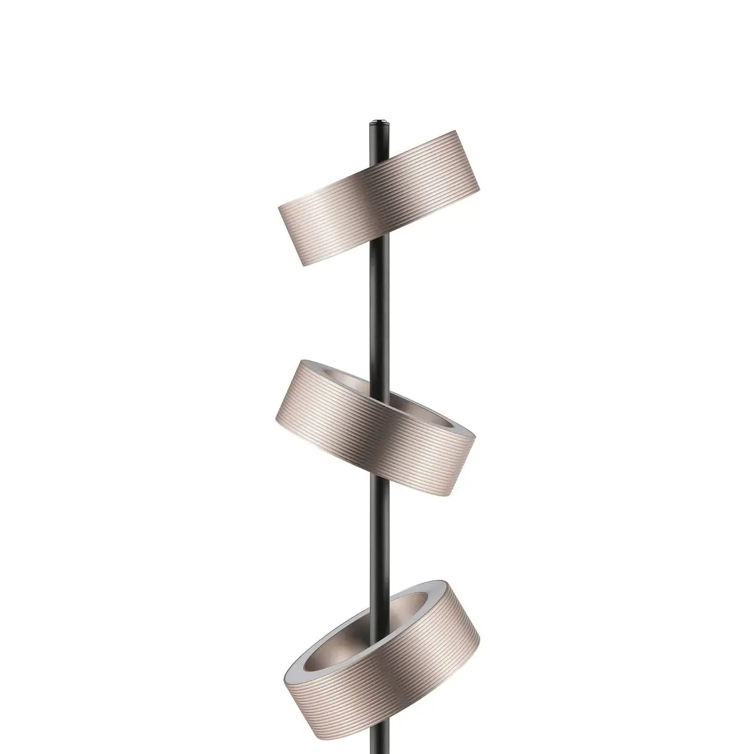Brilliant LED-Stehleuchte Axion, schwarz/braun, Höhe 150 cm, CCT, dim.