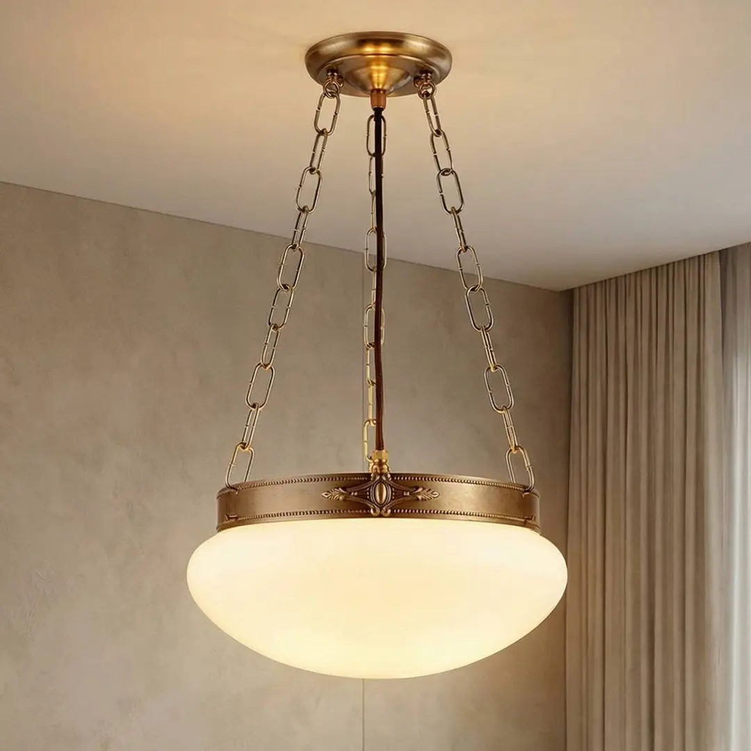 Berliner Messinglampen Klassisch anmutende Hängeleuchte Verne