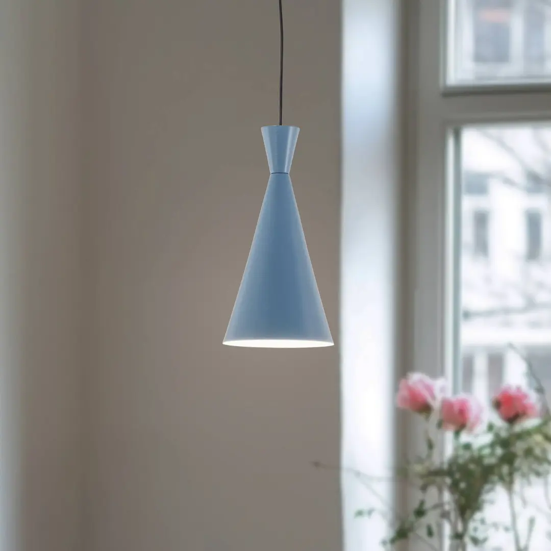 Opviq Hängeleuchte Tom, hellblau, Metall, Ø 19 cm, E27