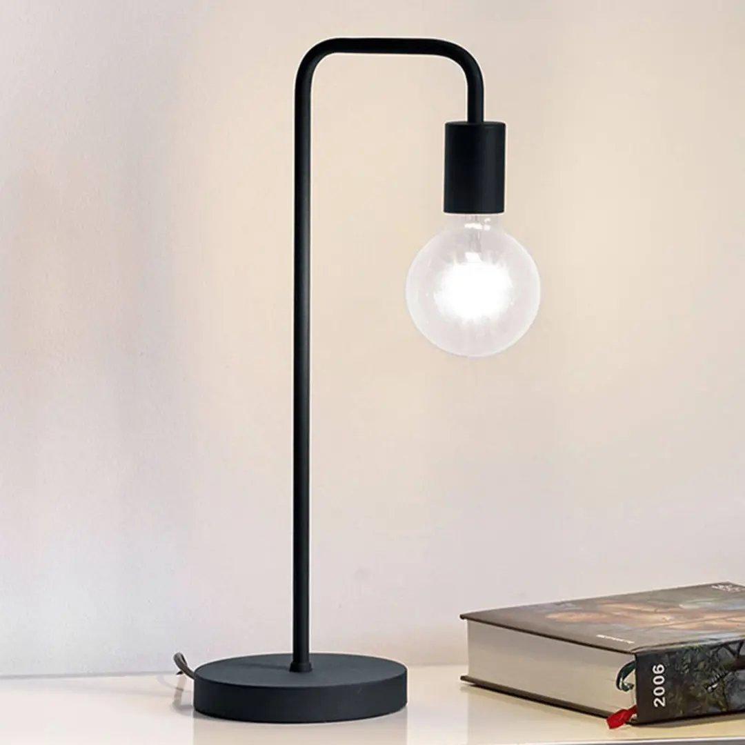 Trio Lighting Tischleuchte Diallo ohne Schirm schwarz matt